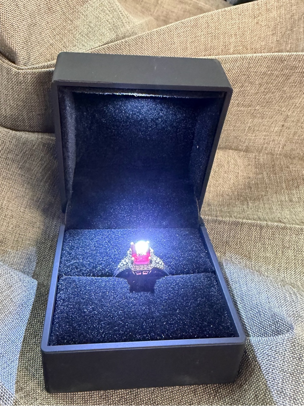 Genuine 1.5 ct Ruby Centerstone Cocktail Ring - Women Jewelry